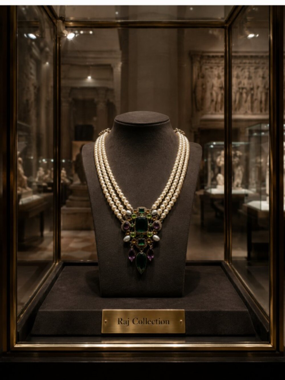 Nicky Butler Raj Collection No. 58/250/566.99 ct Multi-Gemstone & Triple Pearl N